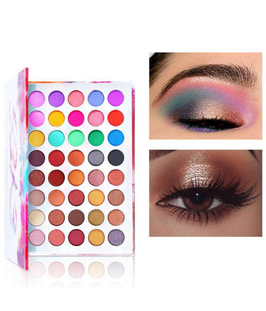 40-Color Eye Shadow Palette, Matte Glitter Matte Eyeshadow Palette.