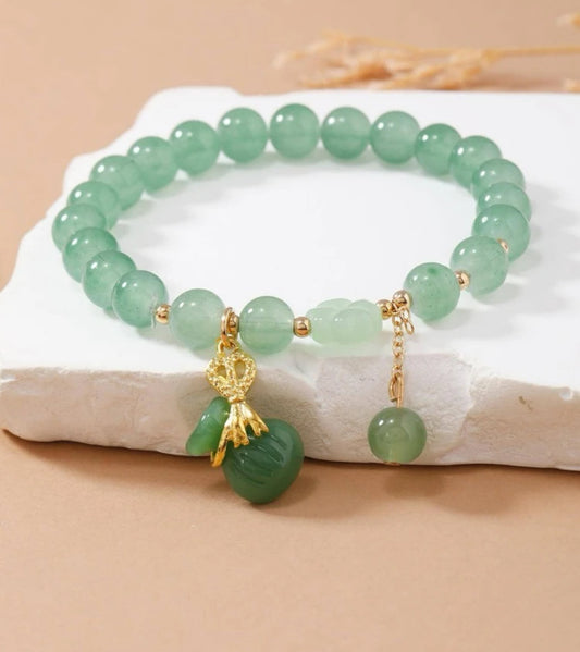 Fashion money bag charm beaded bracelet for women
