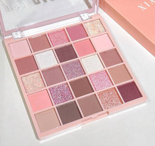 25-color Eyeshadow Palette, Including Matte, Shimmer & Glitter, With High Colors.