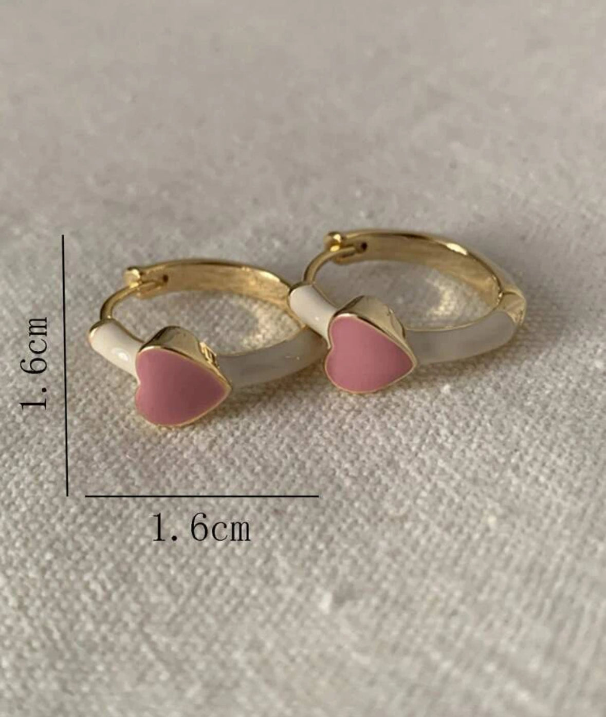 Heart shape ❤️decor hoop earrings