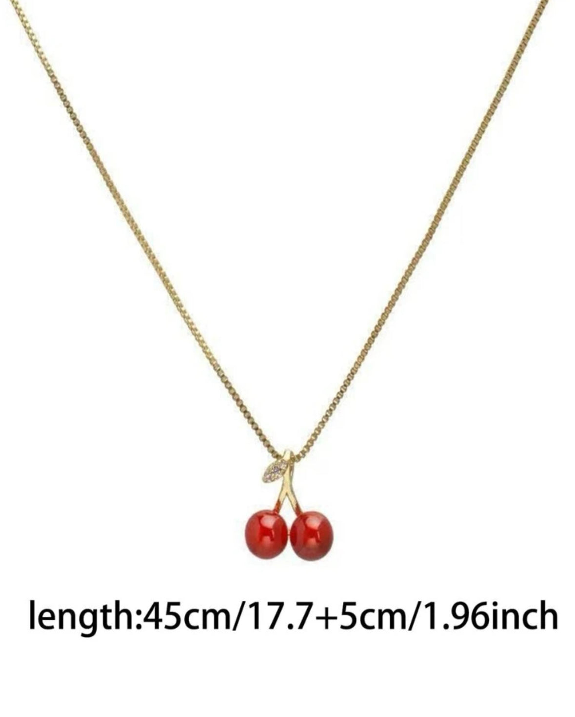 Cherry π charm necklace