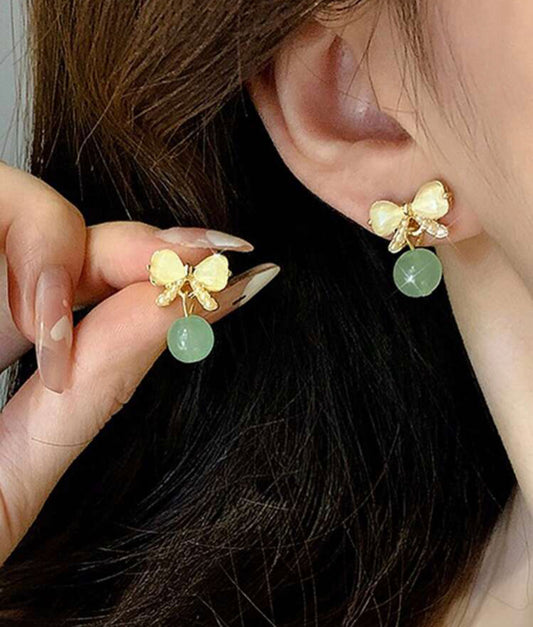 Ribbon Pearl Earrings | Ribbon Bow Earrings | Pearl Stud Earrings | Bride Earrings Mother Daughter Gift | Ear Jackets Ribbon Stud Earings