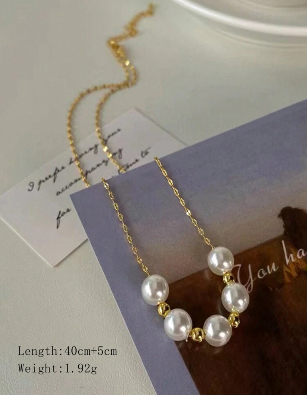 A French Style Romantic Stainless Steel Necklace.