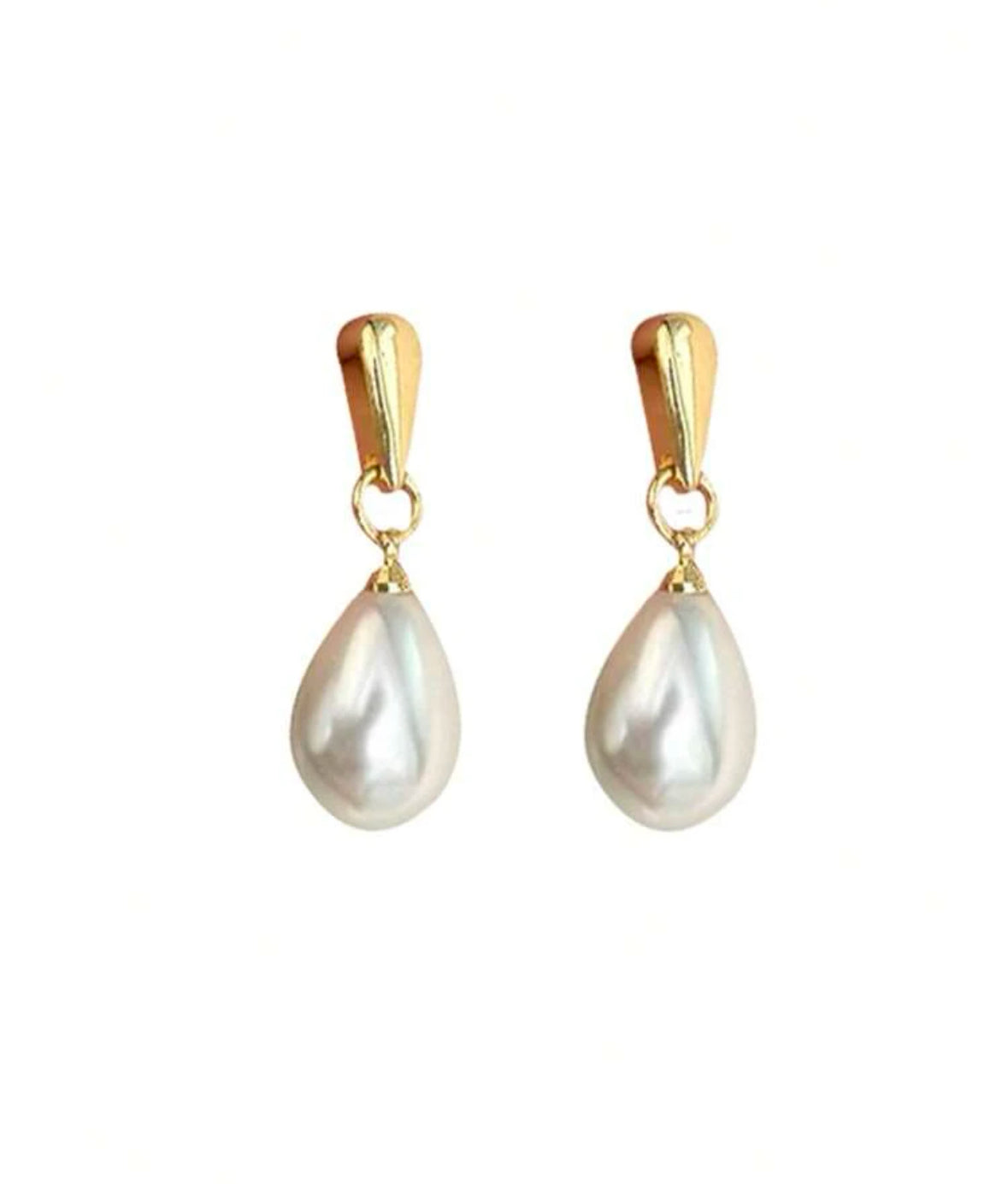 Elegant design pearl drop earrings