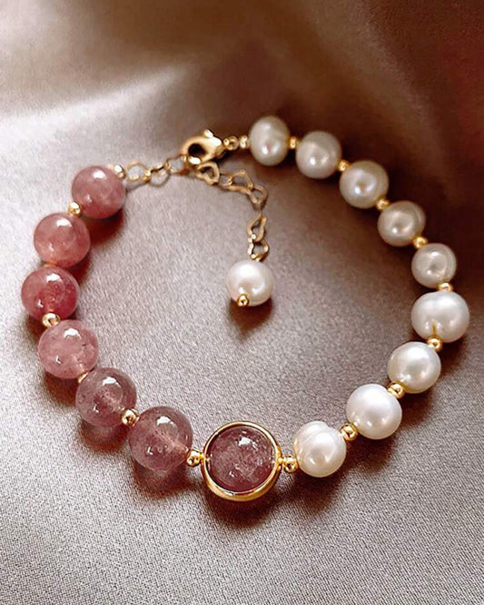 Genuine Pearl Bracelet | Sterling Silver or Gold Clasp Bead Bracelet
