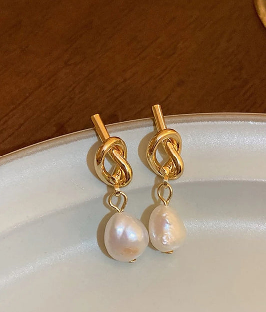 Beautiful pearl drop earrings