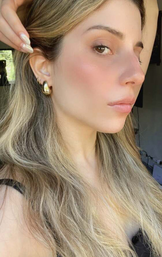 Gold Teardrop Earrings for Women - S925 Sterling Silver Earrings