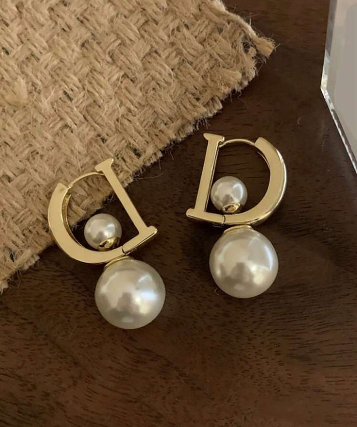 Initial Stud Earrings for Women Girls 14K Gold Plated Alphabet Letters Pearl Earrings.