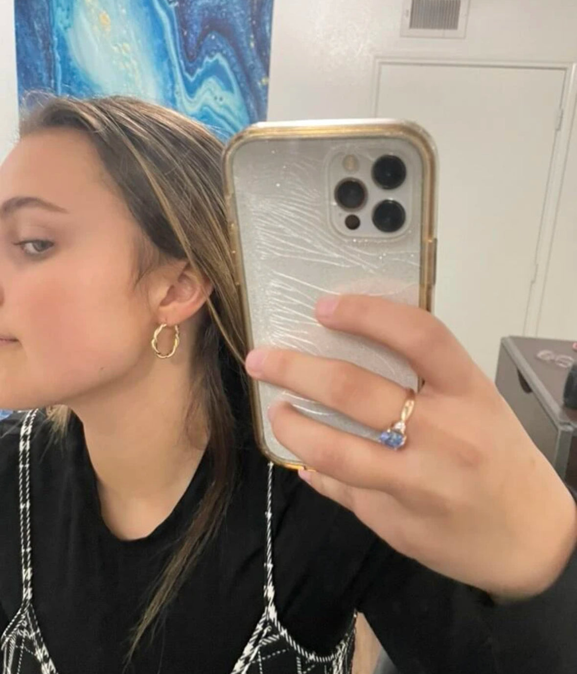 Layla twist gold plated earrings