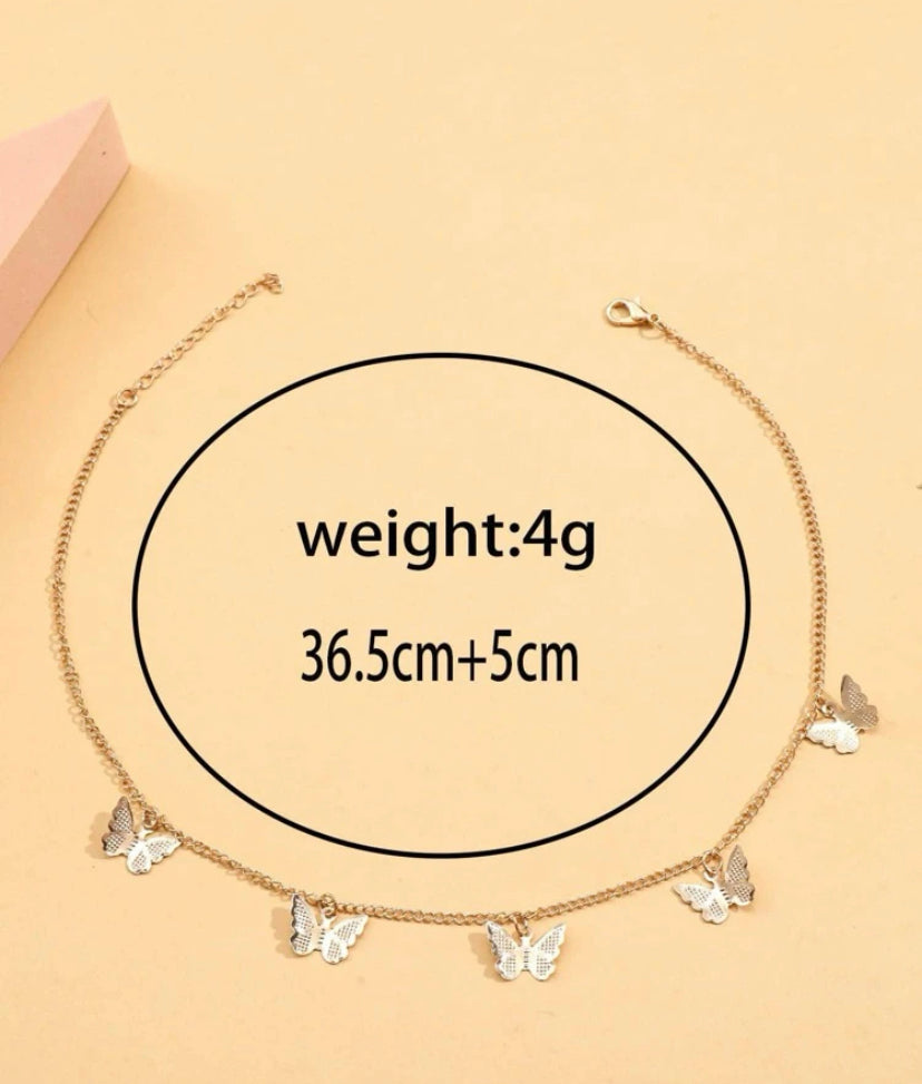Butterfly choker necklace