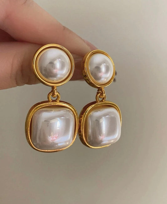 Beautiful pearl drop earrings