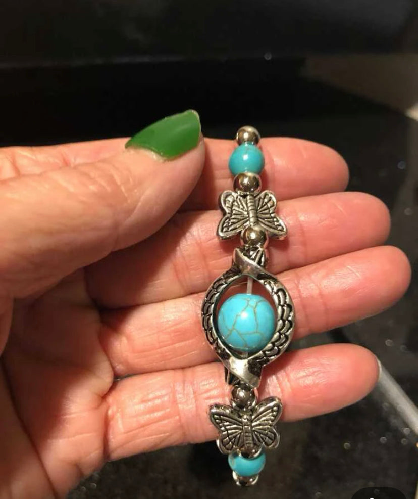Turquoise Butterfly Bracelet