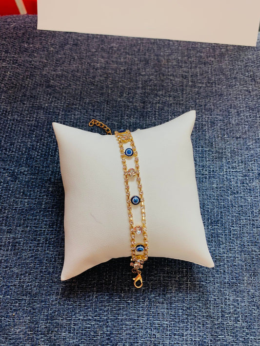 Blue evil eye bracelet