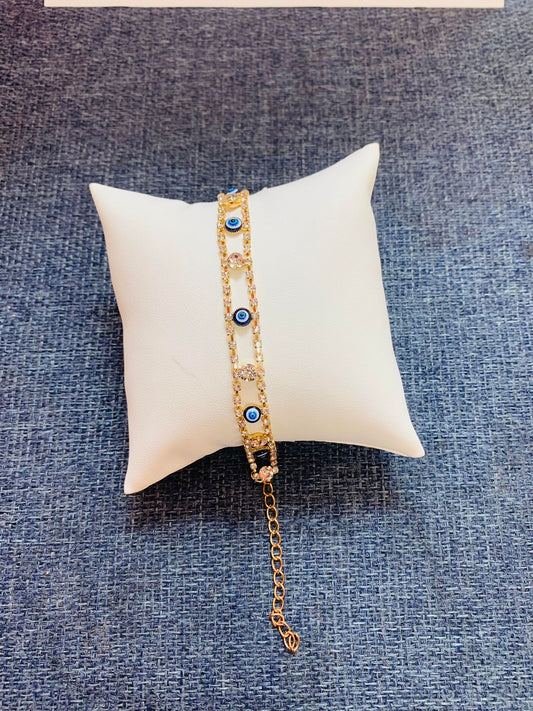 Blue evil eye bracelets