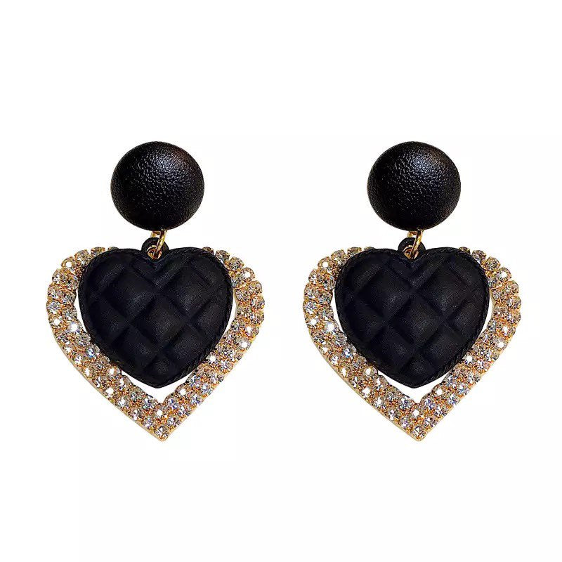 Beautiful Crystal Heart Earrings