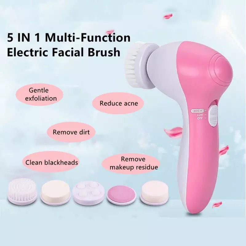 Electric facial brush for cleansing