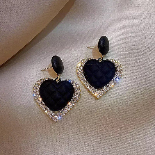 Beautiful Crystal Heart Earrings
