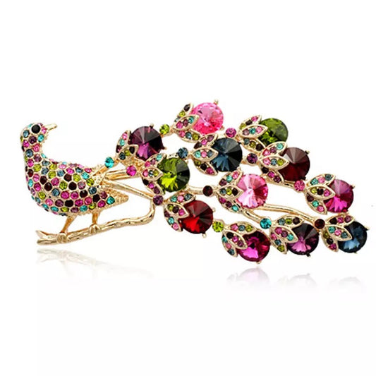 High quality Rhinestone peacock brooch Jewelry
