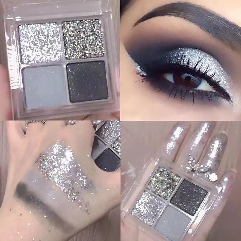 4 colors punk Smokey Eyeshadow palette