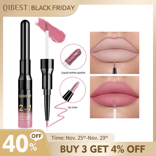 Waterproof Lip Gloss Matte Lip Liner Liquid Lipstick Pen Makeup Cosmetics
