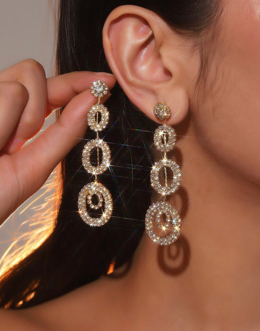 Gorgeous Sexy Nightclub Crystal Dangling Earring Stud for Women