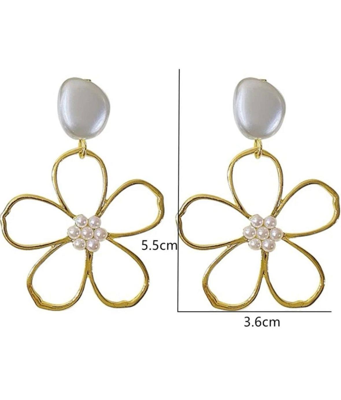 Pearl decor flower 🌸 earrings