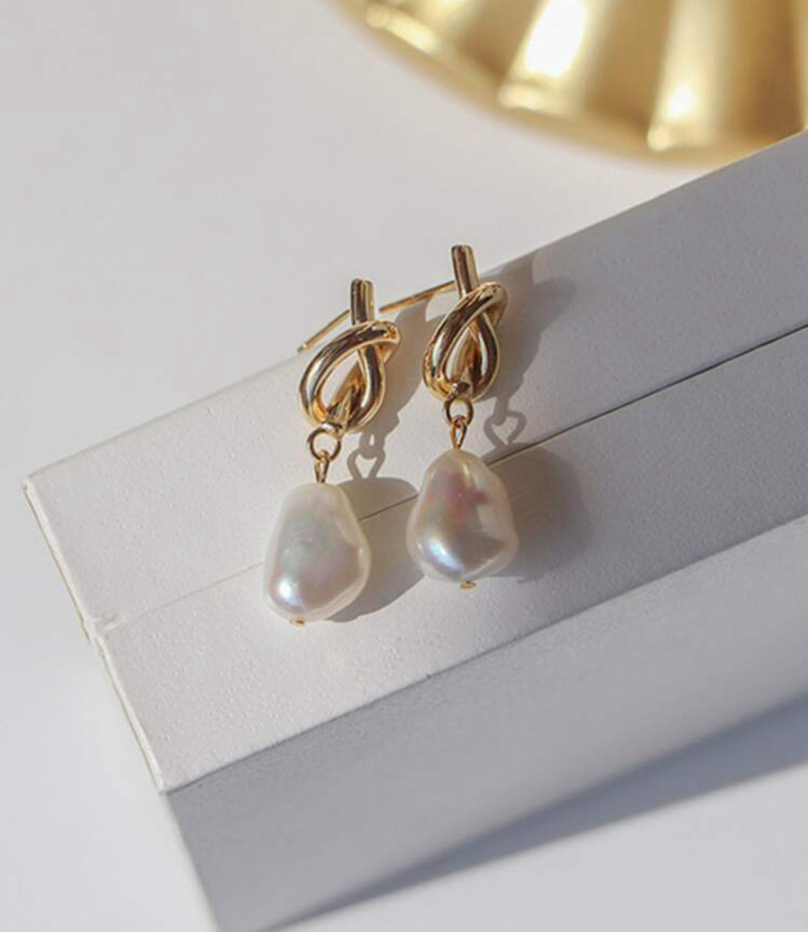 Beautiful pearl drop earrings