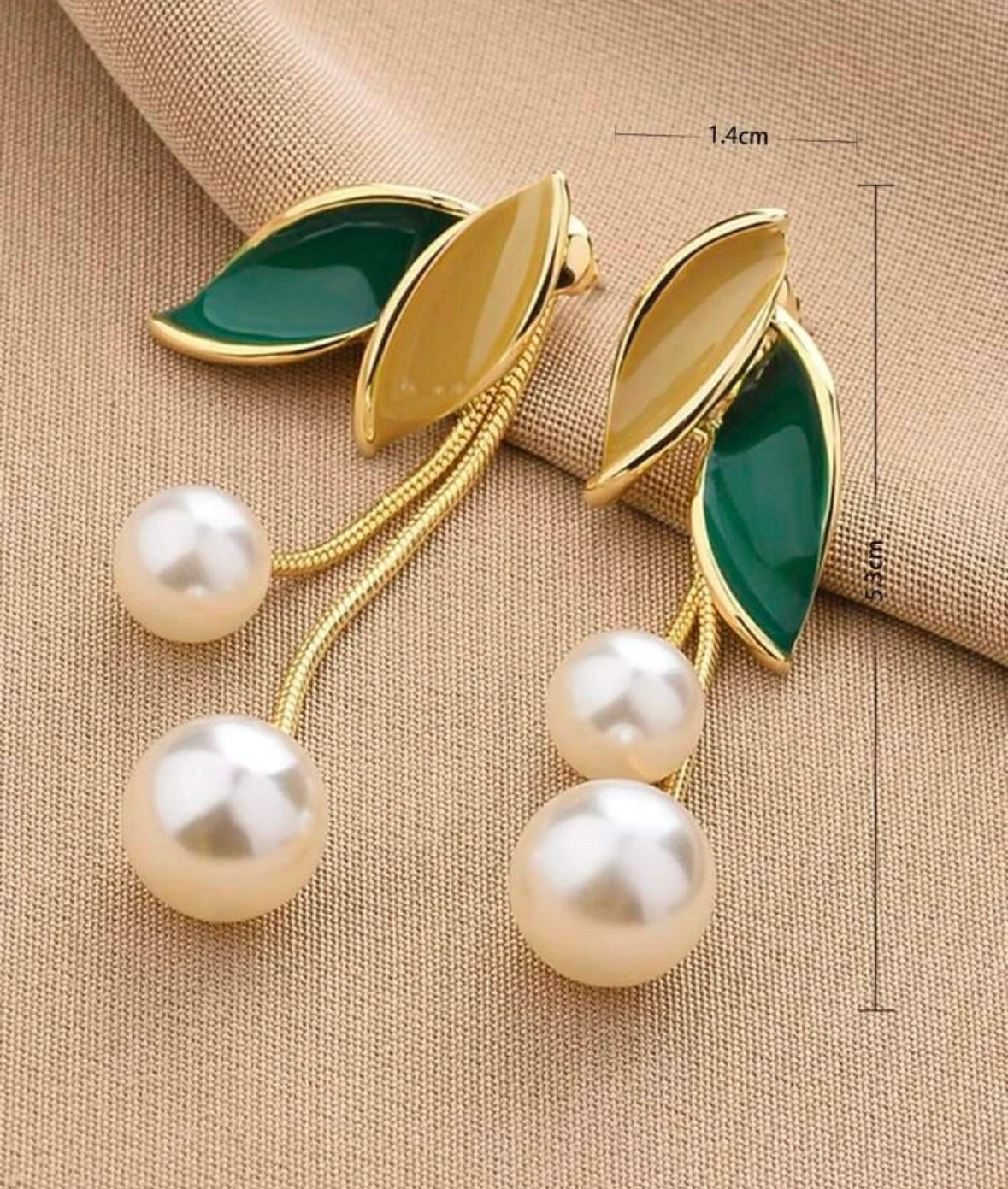 Freshwater pearl linear drop earrings