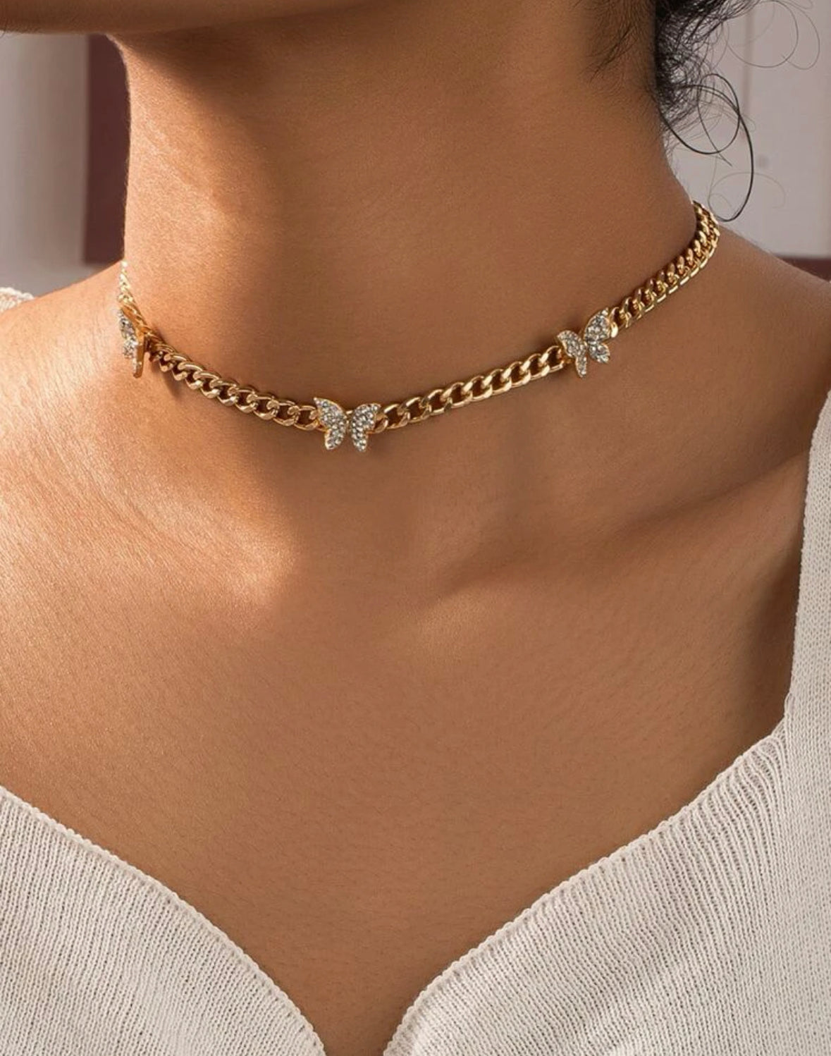 Butterfly 🦋 gold choker