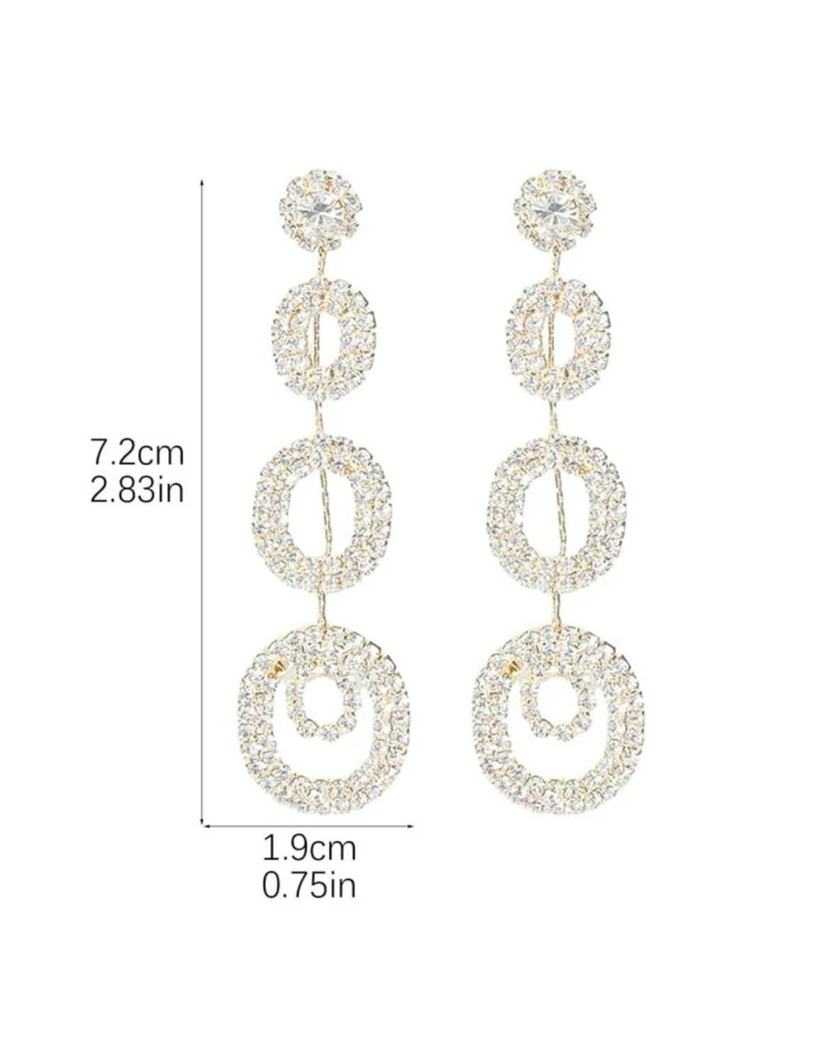 Gorgeous Sexy Nightclub Crystal Dangling Earring Stud for Women