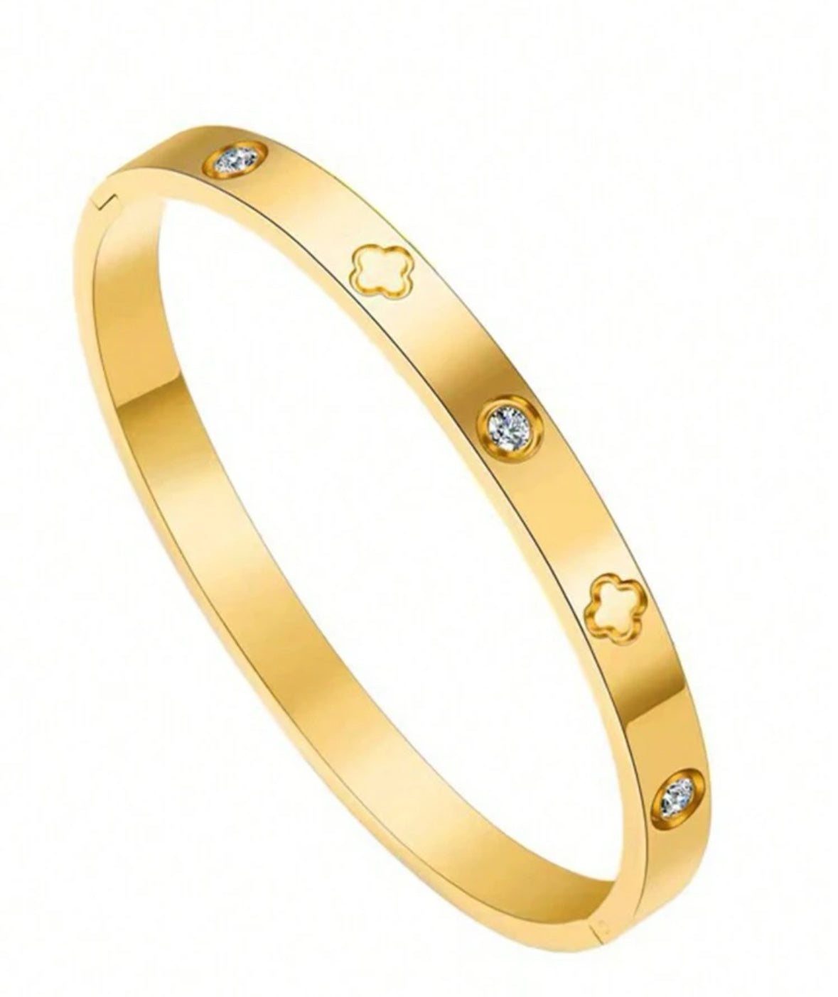 Guiding star ⭐️ Crystal gold plated bangle