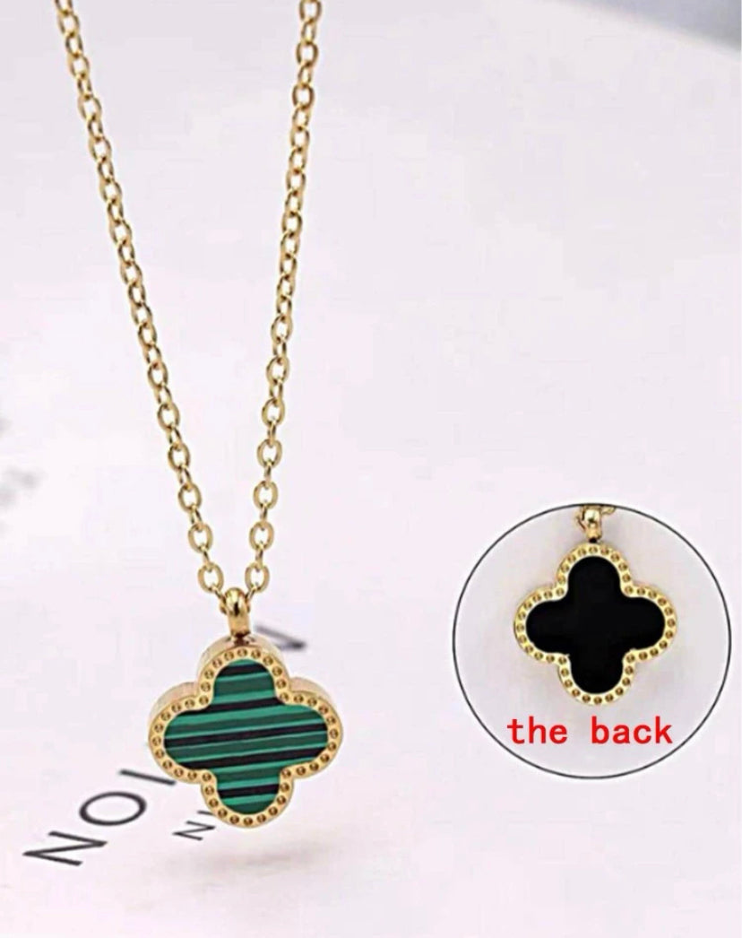 Fashion zinc alloy clover pendant necklace