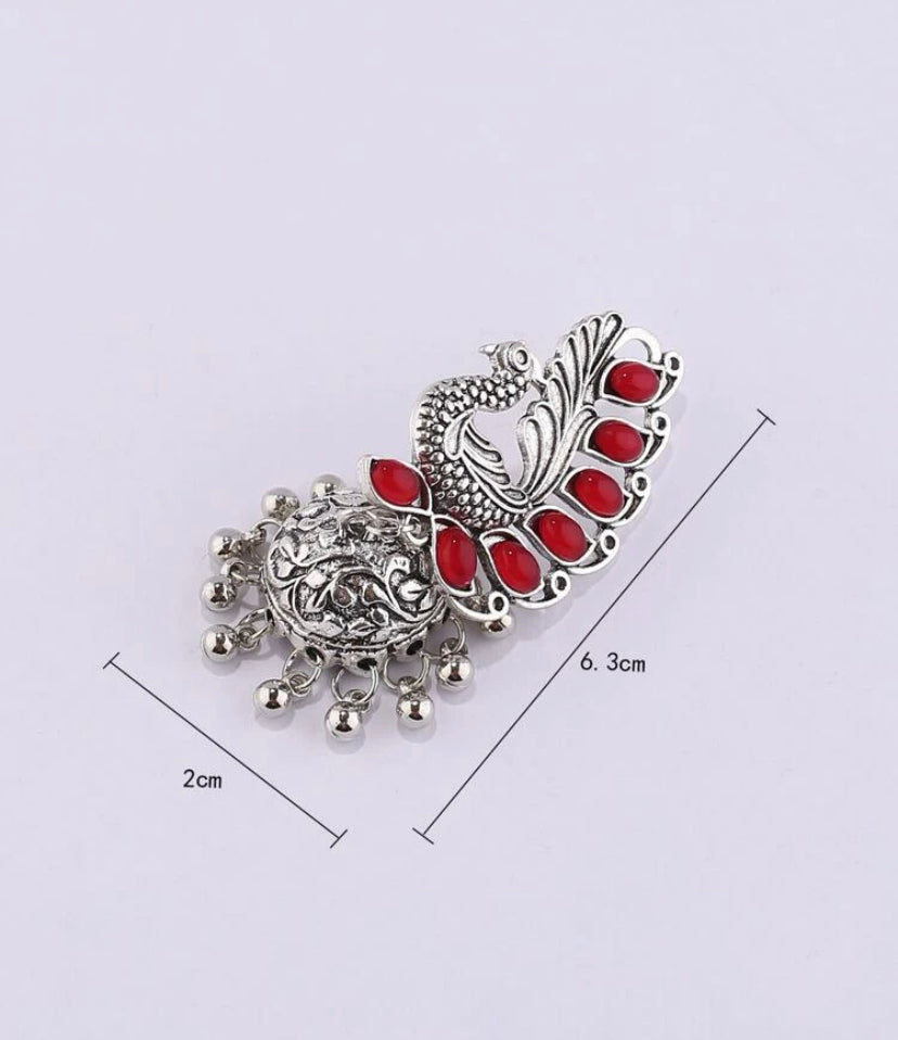 Ethnic Style Indian Peacock Pendant Drop Earrings Fashion Vintage Charming Elegant Stud Earrings Jewelry Gift For Women Girl