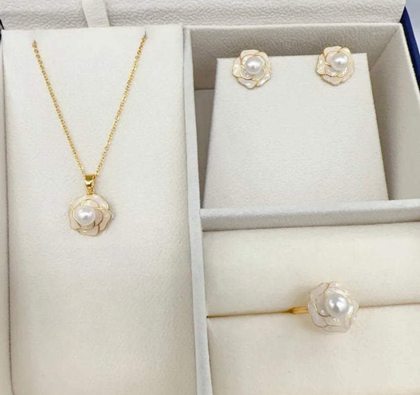 Cultured freshwater real pearl jewelry sets