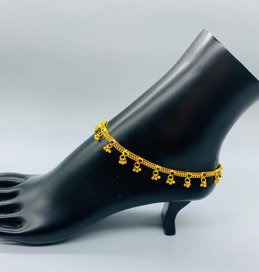 24k Gold Plated Beautiful Anklets