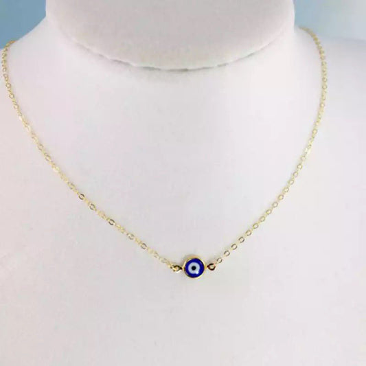 Simple Evil Eye thin Pendent women Jewelry necklace