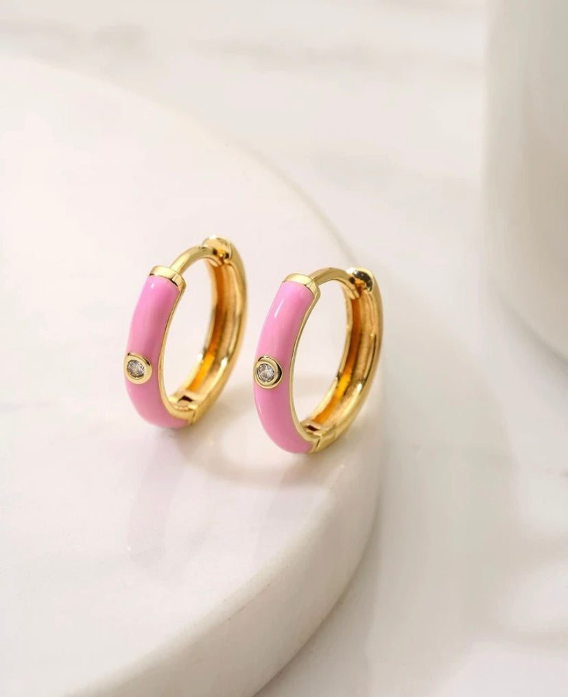 18k gold plated hoop earrings