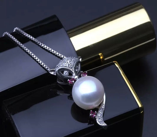 100% real pearl freshwater necklace for women.