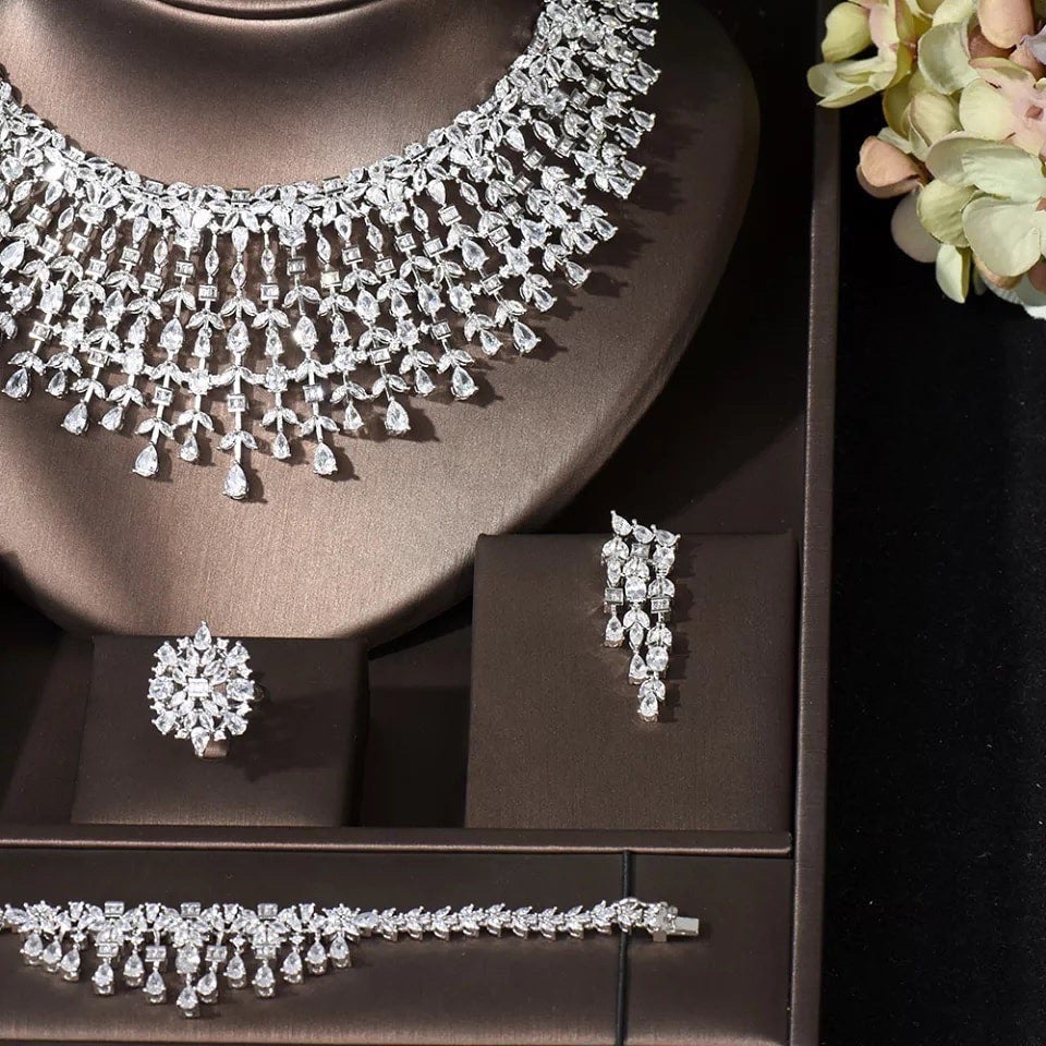 Cubic zirconia jewelry sets