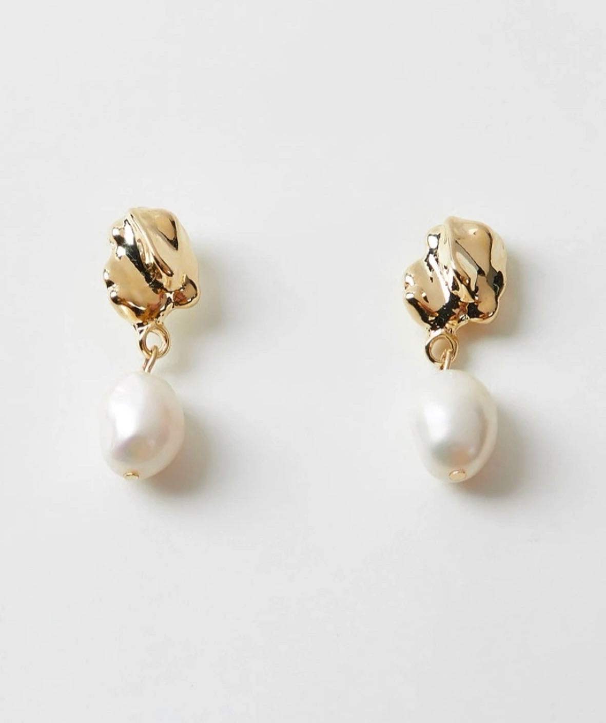 Most popular 14k gold plated pearl earrings