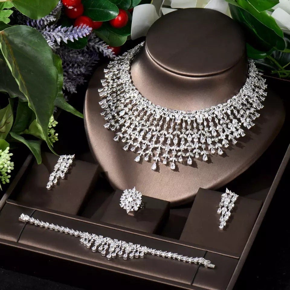 Cubic zirconia jewelry sets