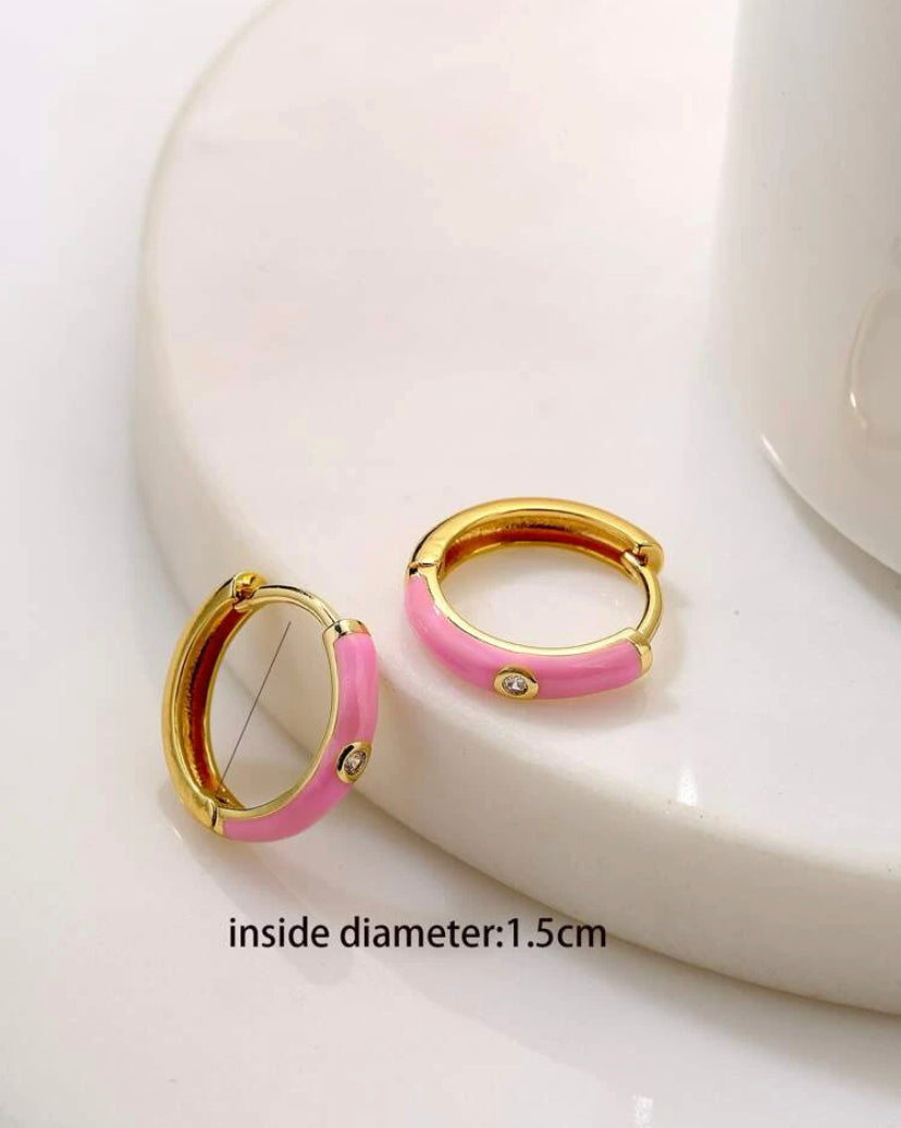 18k gold plated hoop earrings