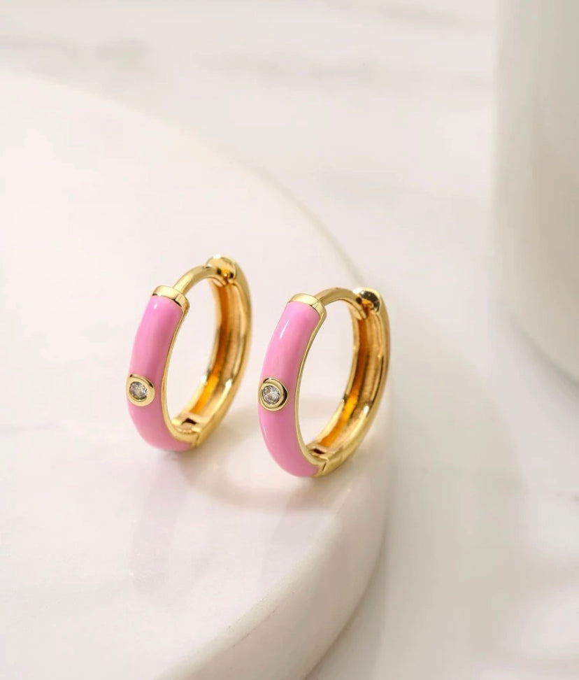 18k gold plated hoop earrings