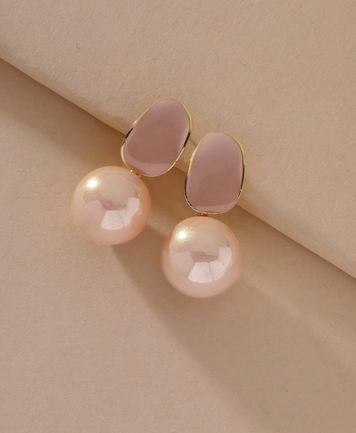 Real pearl drop earrings
