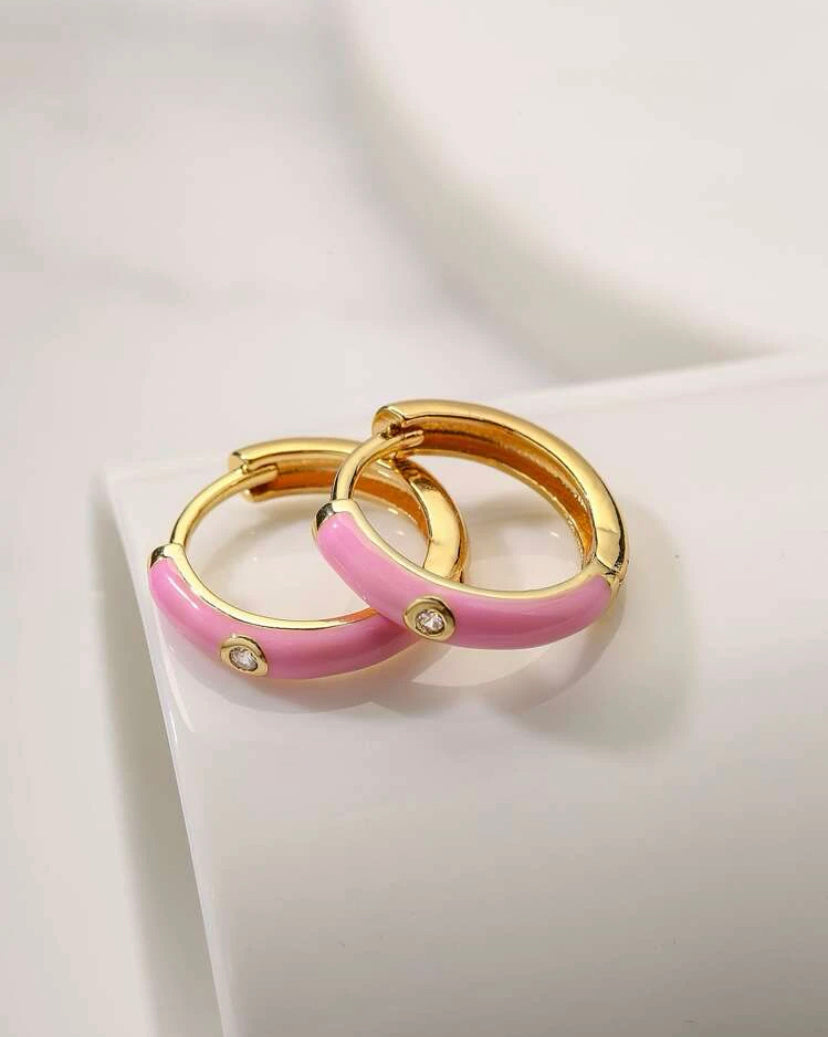 18k gold plated hoop earrings