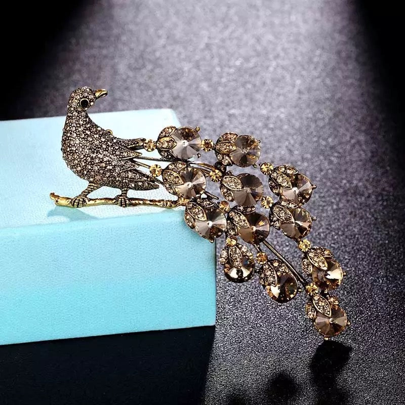 High quality Rhinestone peacock brooch Jewelry