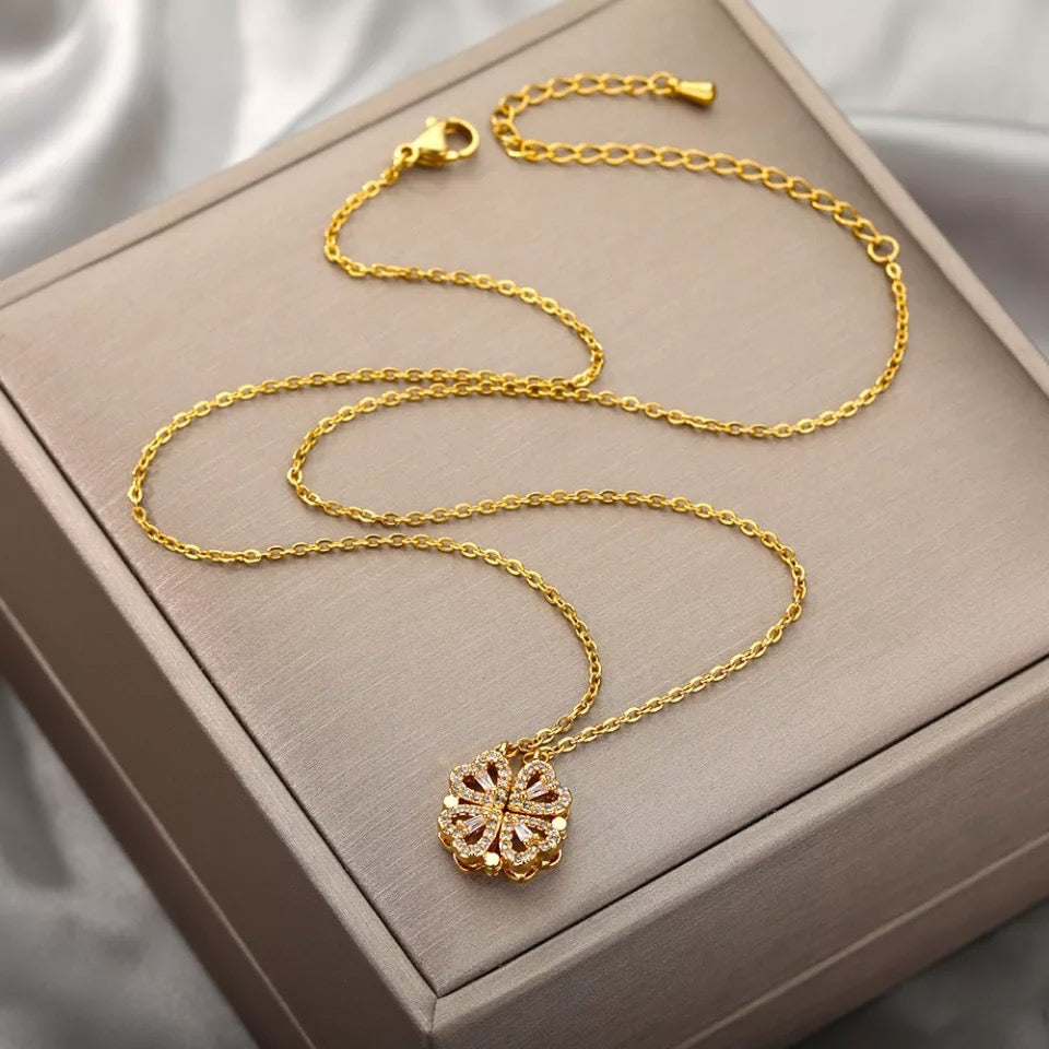Vintage Lucky for leaf clover Necklace for women – sonyshabeauty