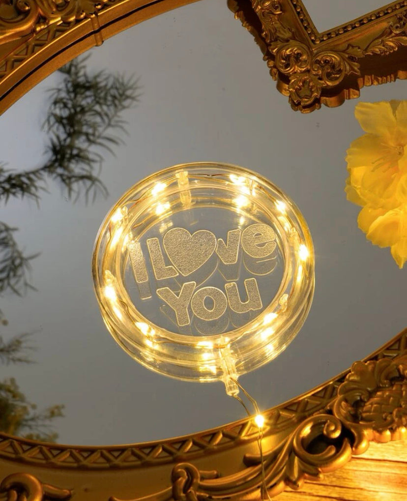 Valentines day slogan graphic decorations light