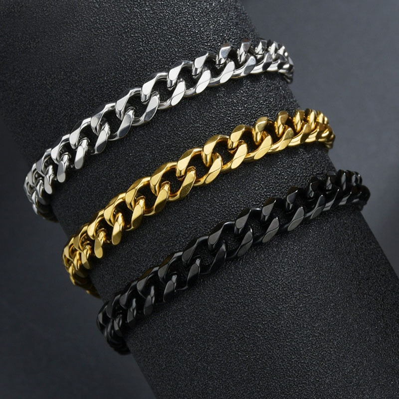 High Quality Stainless Steel Bracelets For Men Blank Color Gifts trend.